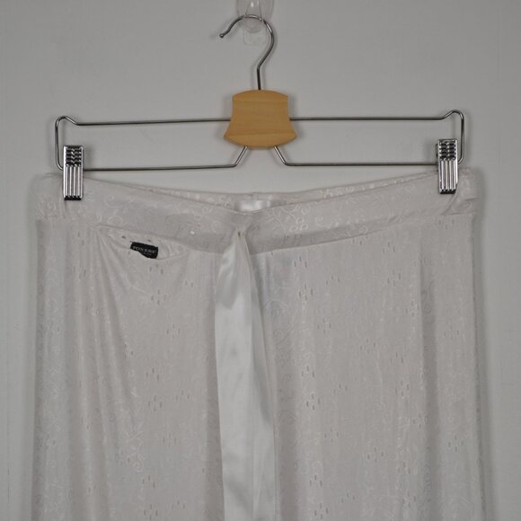 Foxers Lounge Pants Womens M Eyelet Design Drawstring Waist Soft Relaxed Fit - Picture 3 of 9